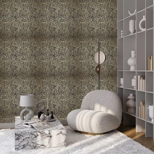 Tapete Vintage seamless pattern with curls