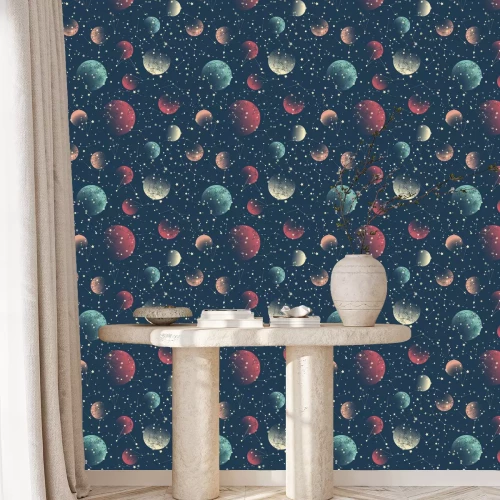 Tapete Abstract  seamless pattern. Space constellations