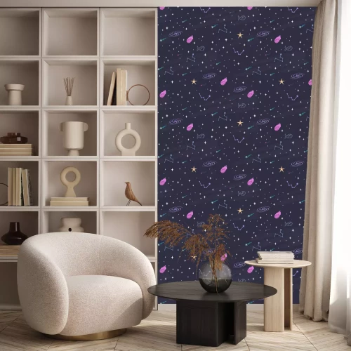 Tapete Sweet space seamless pattern. Editable vector illustration