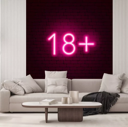Sticker 18+ Neon Sign