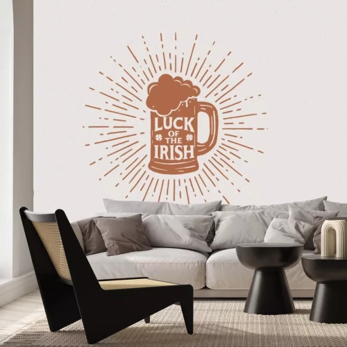 Sticker Bierkrug mit Schaum und Aufschrift