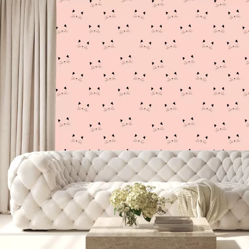 Tapete scandinavian cat pattern