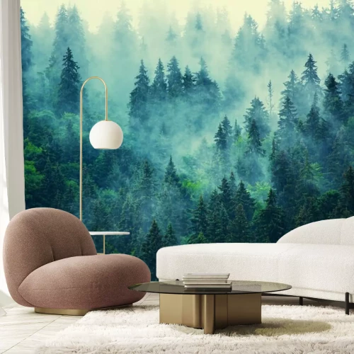 Fototapete Misty mountain landscape