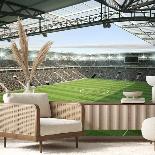 Fototapete Beginn des Fußballspiels