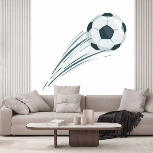 Sticker Soccer ball vector illustration.