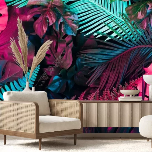 Fototapete Neonpflanzen