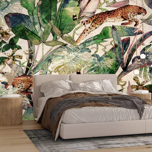 Fototapete Dschungel-Motiv mit Tigern