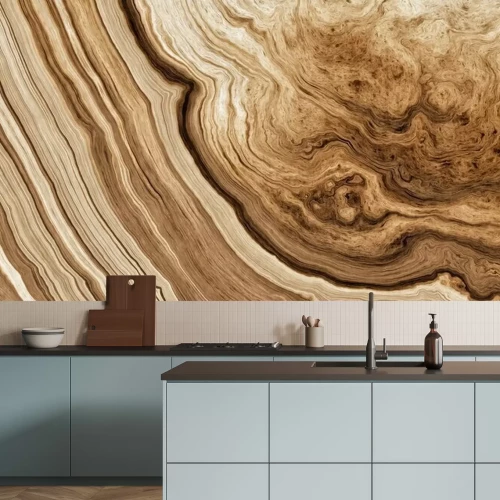 Fototapete Pattern of rings of a tree