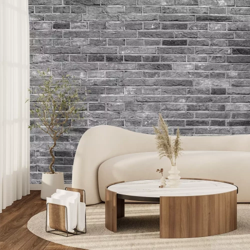 Fototapete Mauer mit grauen Ziegeln