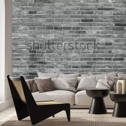 Fototapete Mauer mit grauen Ziegeln