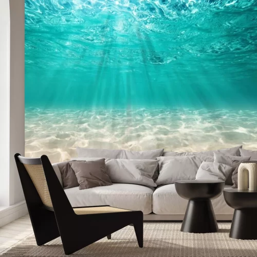 Fototapete Kristallklares Meer und sandiger Meeresgrund