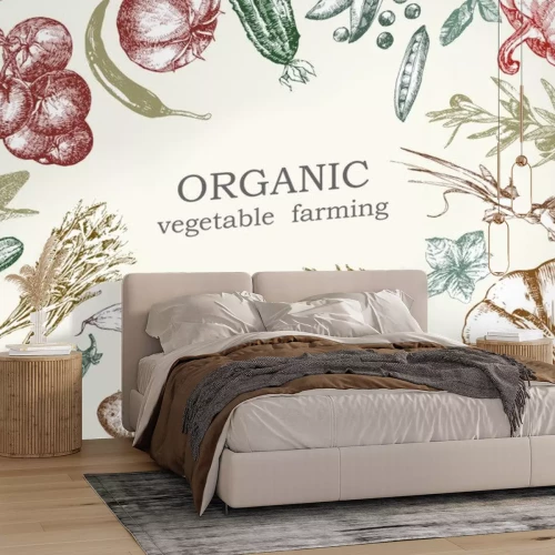 Sticker Gesundes Essen realistische Retro-Grafiken