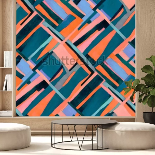 Fototapete Zerbrochene Bunte Fliesen Mosaik