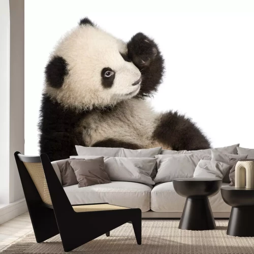 Sticker Wilde Tiere Panda mit erhobener Pfote