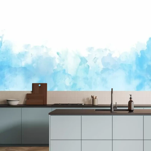 Sticker Watercolor border isolated on white, artistic background