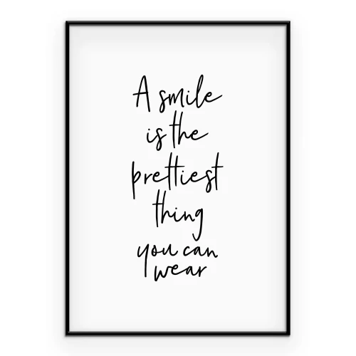 Poster Schwarze, inspirierende Schrift auf weißem Hintergrund