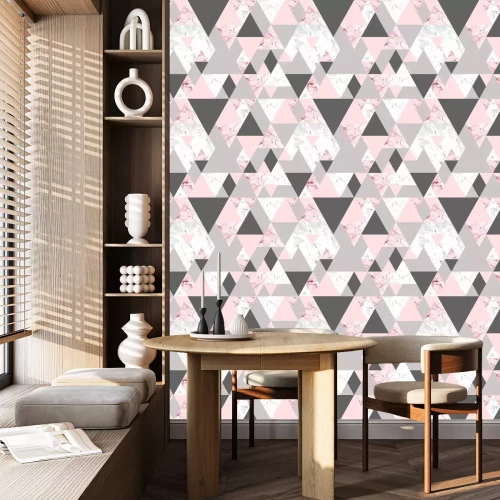 Tapete Marmor in Form von Dreiecken