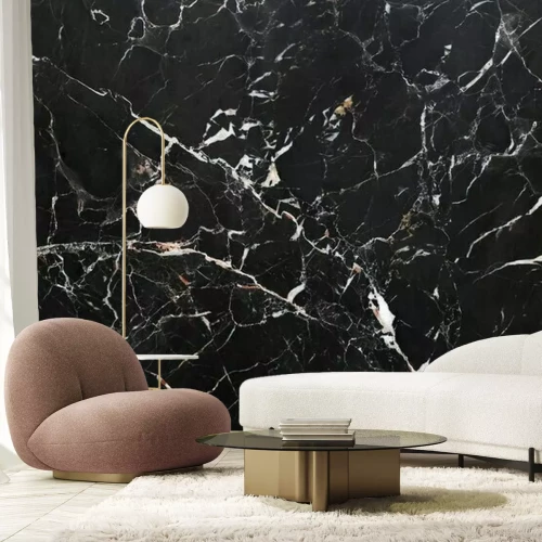 Sticker Schwarze Marmortextur