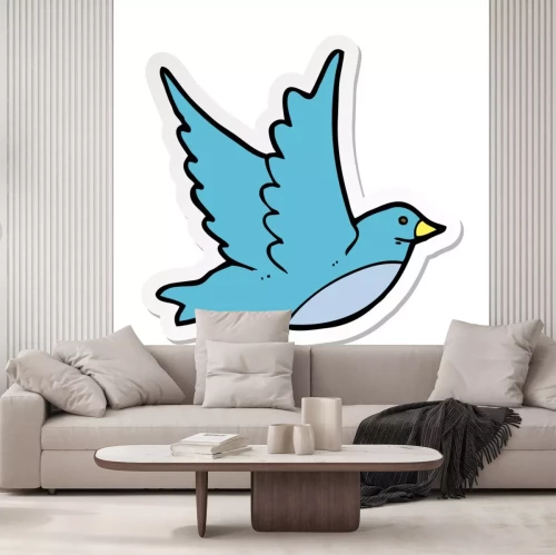 Sticker Silhouette eines fliegenden Vogels