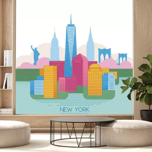 Sticker New York skyline.