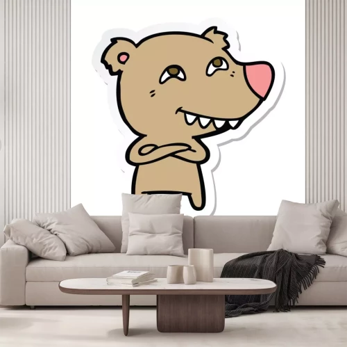 Sticker Bärchen zeigt seine Zähne