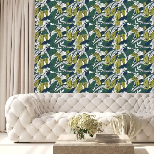 Tapete Bunte Bananenblätter