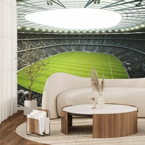 Fototapete Fußballspiel im offenen Stadion