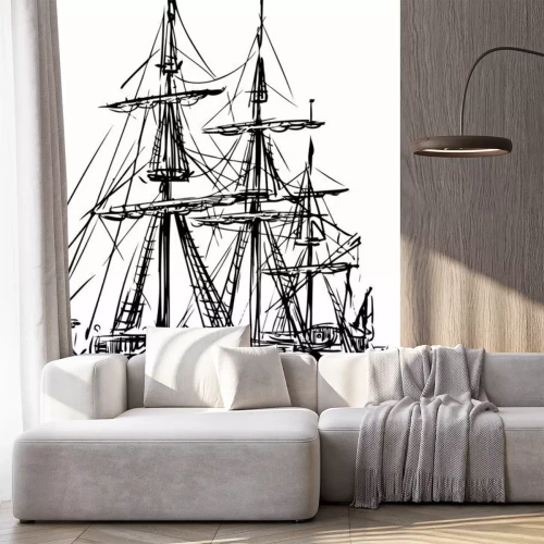 Sticker Alten Segelboot