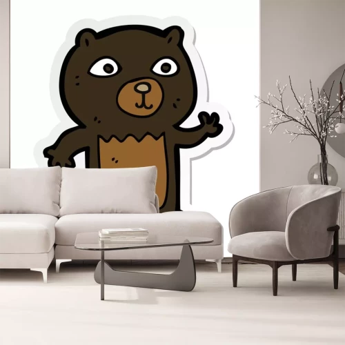 Sticker Lustiges Cartoon-Bärchen