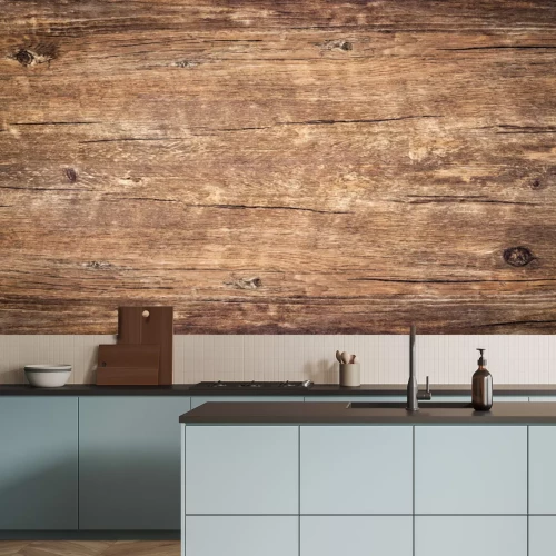 Fototapete Ein rissiges altes Stück Holz