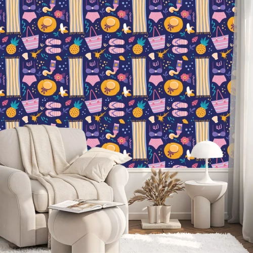 Tapete Feiertagsmuster auf dunklem Hintergrund