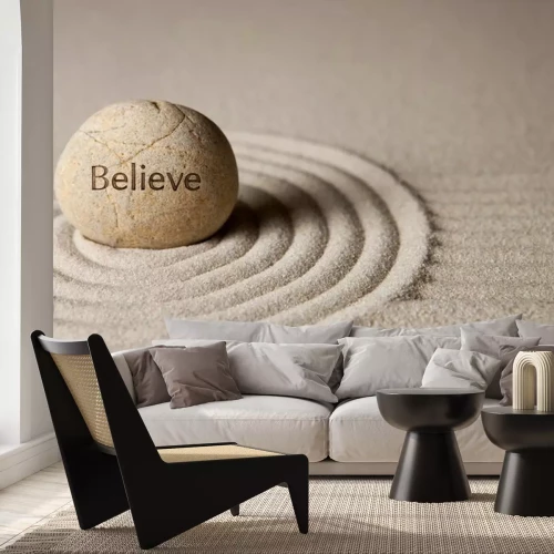 Sticker Glauben Stein