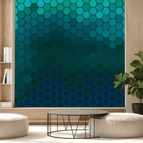 Sticker Smaragd hexagonalen Gitter