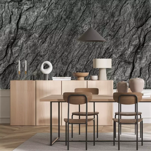 Fototapete Textur von schwarzem Felsen