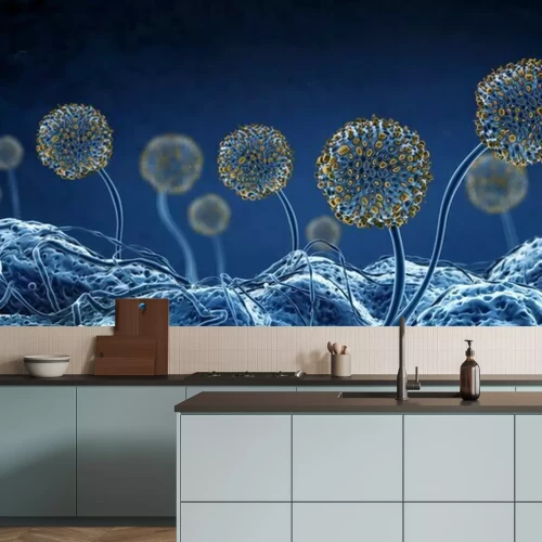 Fototapete Mikroskopische Ansicht 3D