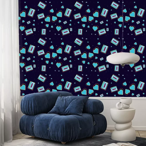 Tapete Muster Kassetten Band der neunziger Jahre Symbol