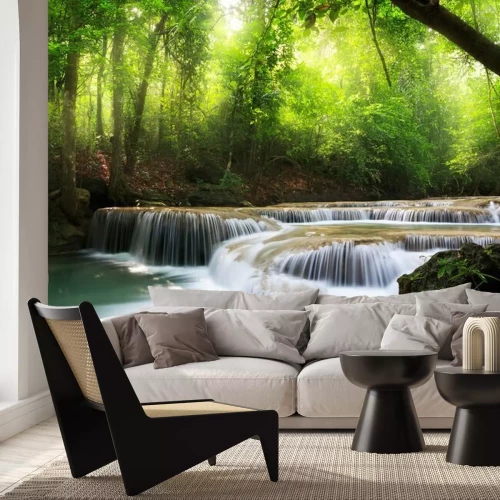 Fototapete Wasserfall Dschungel