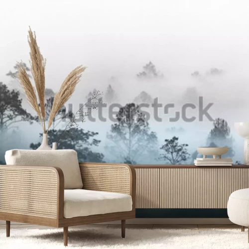 Fototapete Dschungel bei Nebel