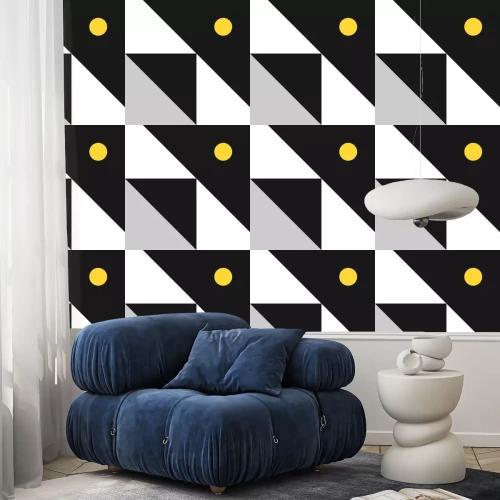 Tapete Minimalistisches Muster Bauhaus