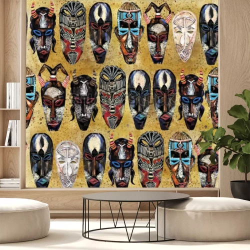 Fototapete Afrikanische Masken