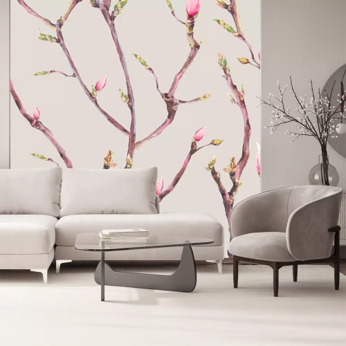 Fototapete Natur und Magnolienzweige