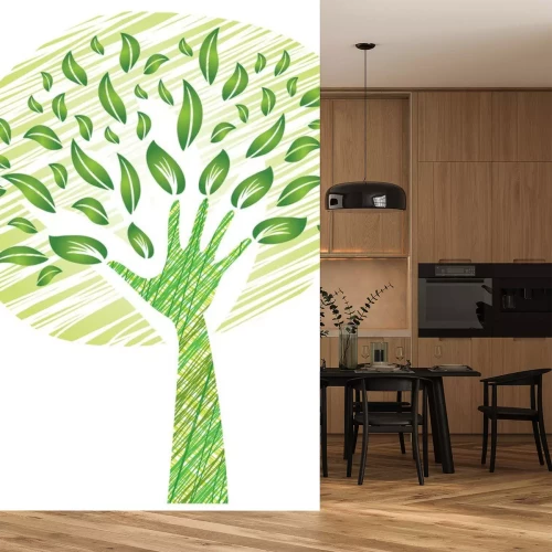 Sticker Arbre et Feuillage - Tronc en forme de Startseite