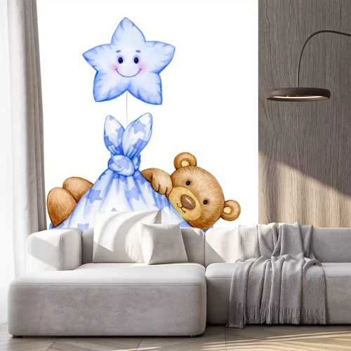 Sticker Kleines Bärchen in einem Bündel