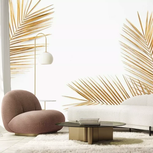 Fototapete Gelbe Palmenblätter