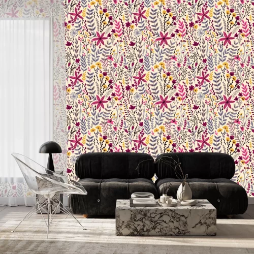 Tapete Cute Floral seamless pattern with tiny flower