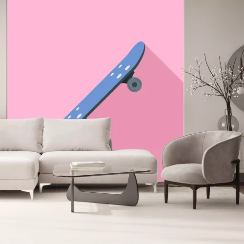 Sticker Side of skateboard icon. Flat illustration of side of skateboard vector icon for web design