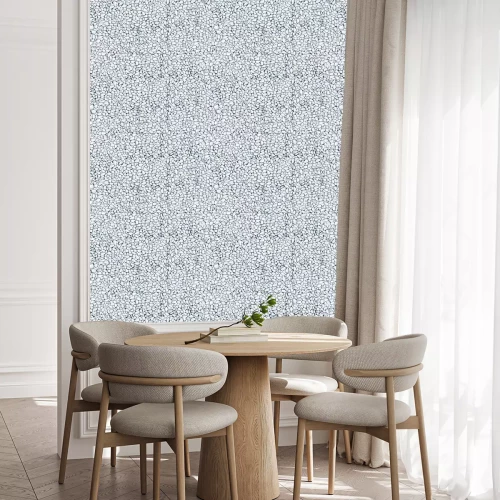 Tapete Schieferstein – weißer Kies