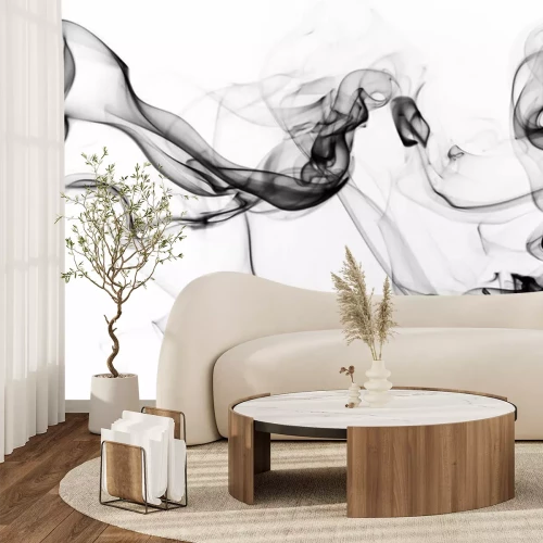 Sticker Schwarzer Rauch auf weißem Hintergrund