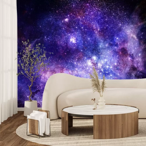 Fototapete Violetter Himmel und Galaxie