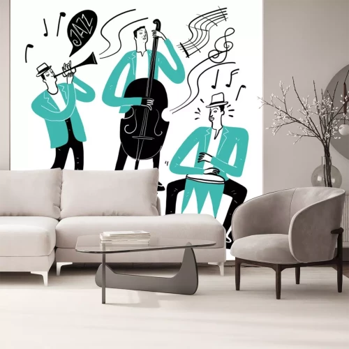 Sticker Jazzmusikband einfache Grafik